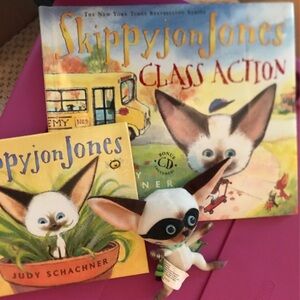 skippy jon  jones 2 hard books and plush